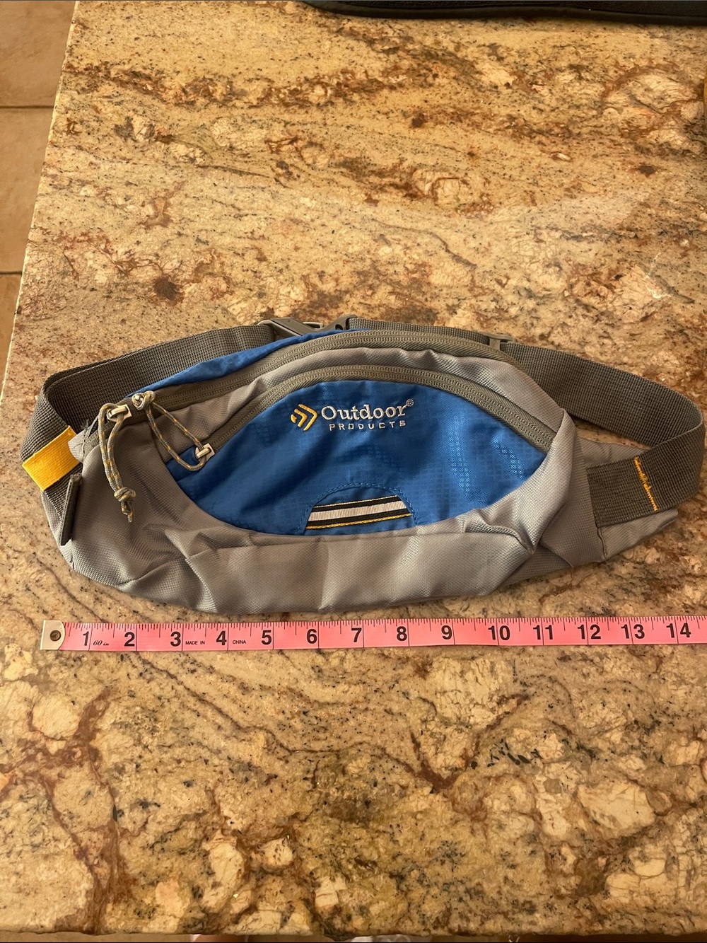 Hiking Gray & Blue Waist Pack
